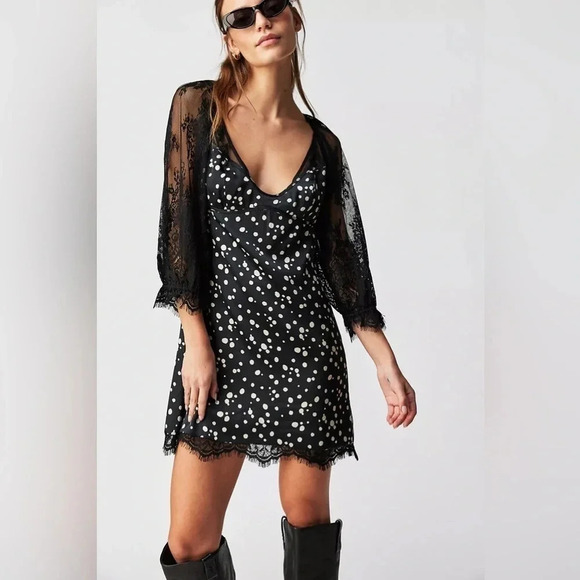 Free People Dresses & Skirts - Free People NWOT “about that” Polkadot Mini Dress. Size XS